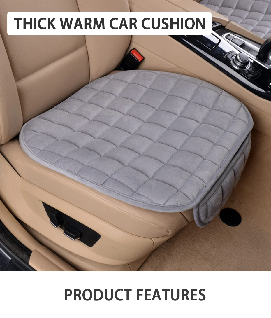 SEAMETAL Autositzbezug Winter Warme Sitzbezüge Universal Interior Auto Sitzkissen Schutzmatten 5-Sitzer Autozubehör – Detail 3