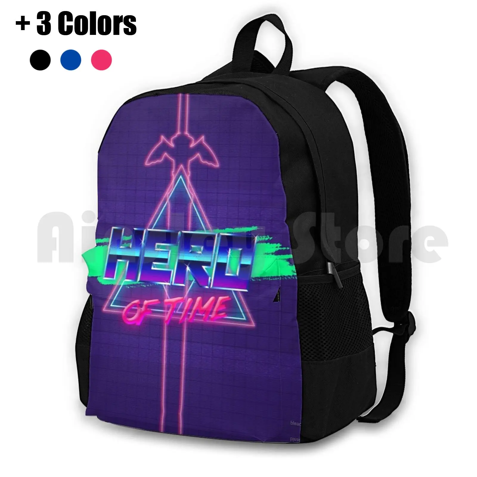 Tri Wave Outdoor Hiking Backpack Riding Climbing Sports Bag The Legend Of Ocarina Of Time 80s New Wave Retro Retrowave Legend