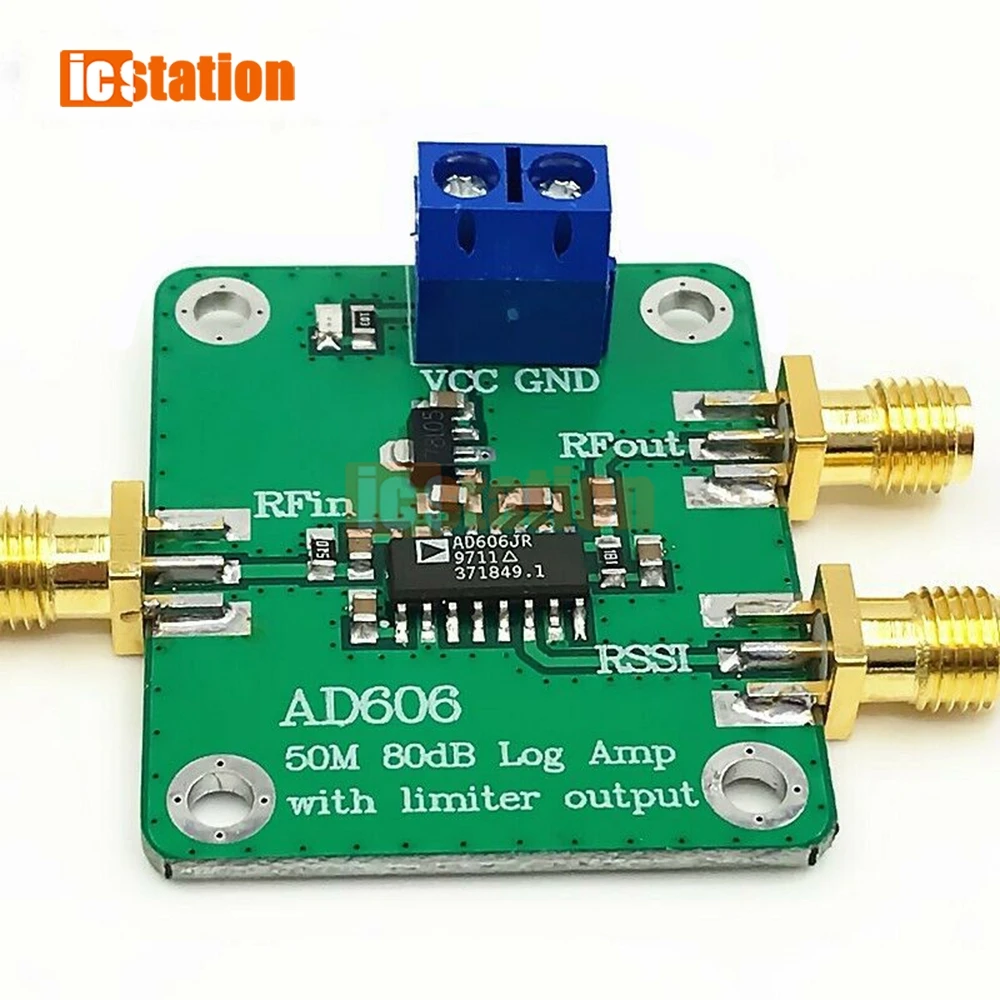 AD606 50M 80dB Log Amp Module Logarithmic Detector Demodulation Logarithmic Amplifier Adjustable Limiter Limiting Output Module