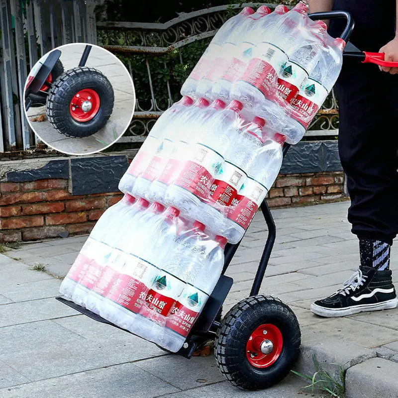 800-Pound Capacity Two-wheeled Hand Truck With 10-Inch Wheels, Foldable Luggage Grocery Cart