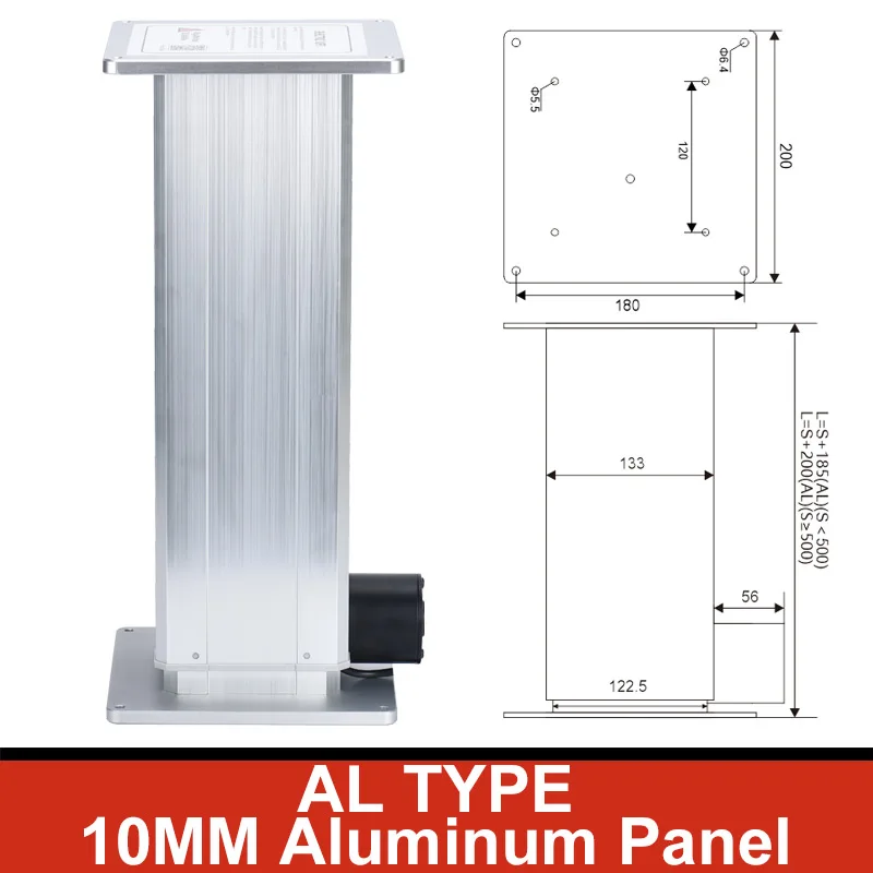 Imagem -04 - tipo Painel de Ferro 200 mm Curso Coluna de Elevação Elétrica 800kg Mesa de Elevador de Carga dc Motor Atuador Linear Dhlc7180 um