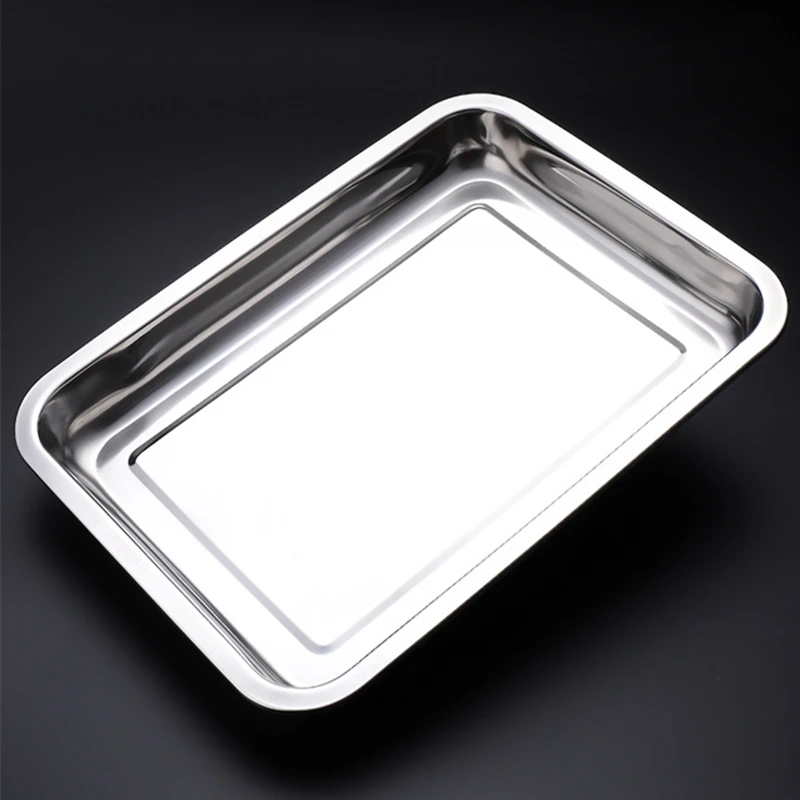 Stainless Steel Bakeware Food Storage Tray Baking Pan BBQ Oil Filter Grid Line Bread Pastry Plate Cooling Rack Kitchen Utensils