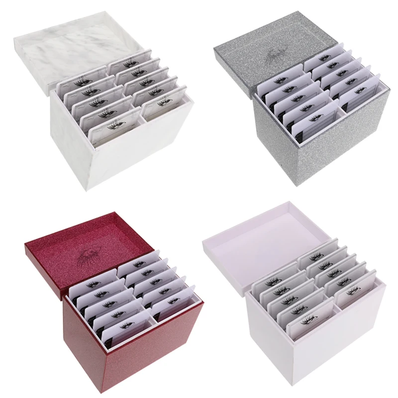 

10Layers Eyelashes Storage Box Acrylic Pallet Lash Holder Individual Lash Display Stand Makeup Cosmetics Eyelash Extension