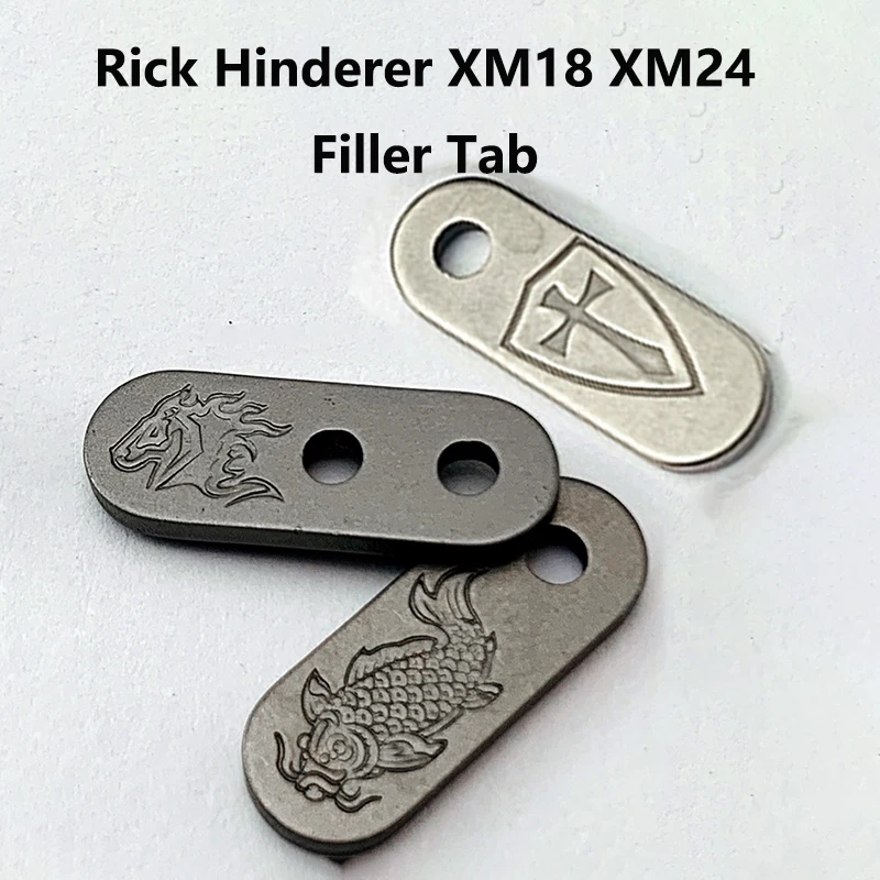 Klem klip belakang pisau lipat logam campuran Titanium braket potong pengisi untuk Rick Hinderer XM18 XM24 XM-18 XM-24 Aksesori DIY