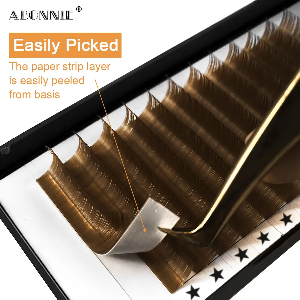 Abonnie Dark Brown Individual Eyelash Extension Premium Eyelashes 8-15&mix Mink Lashes Professional Lash Extension