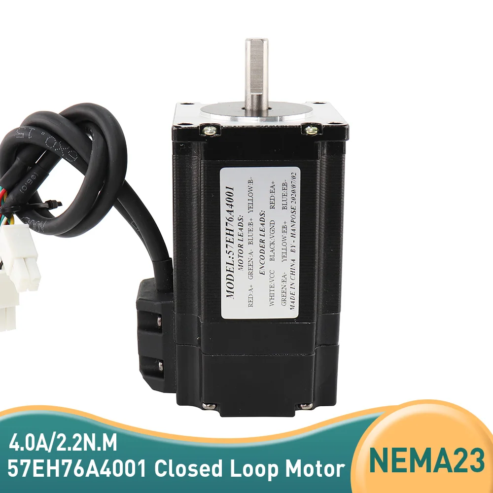 

Шаговый серводвигатель NEMA 23, 4,0 А, 2,2 Нм, 57EH76A4001, сервопривод с замкнутым контуром NEMA 23, CL57 для аксессуаров для 3D-принтеров с ЧПУ