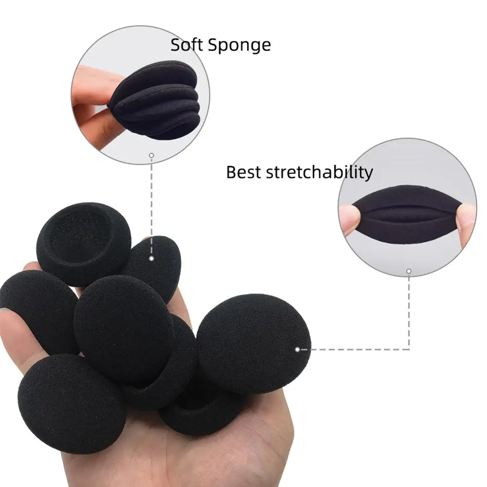 EarTlogis Sponge Replacement Ear Pads for Logitech PC960 PC-960 Stereo Headset Parts Foam Cover Earbud Tip Pillow