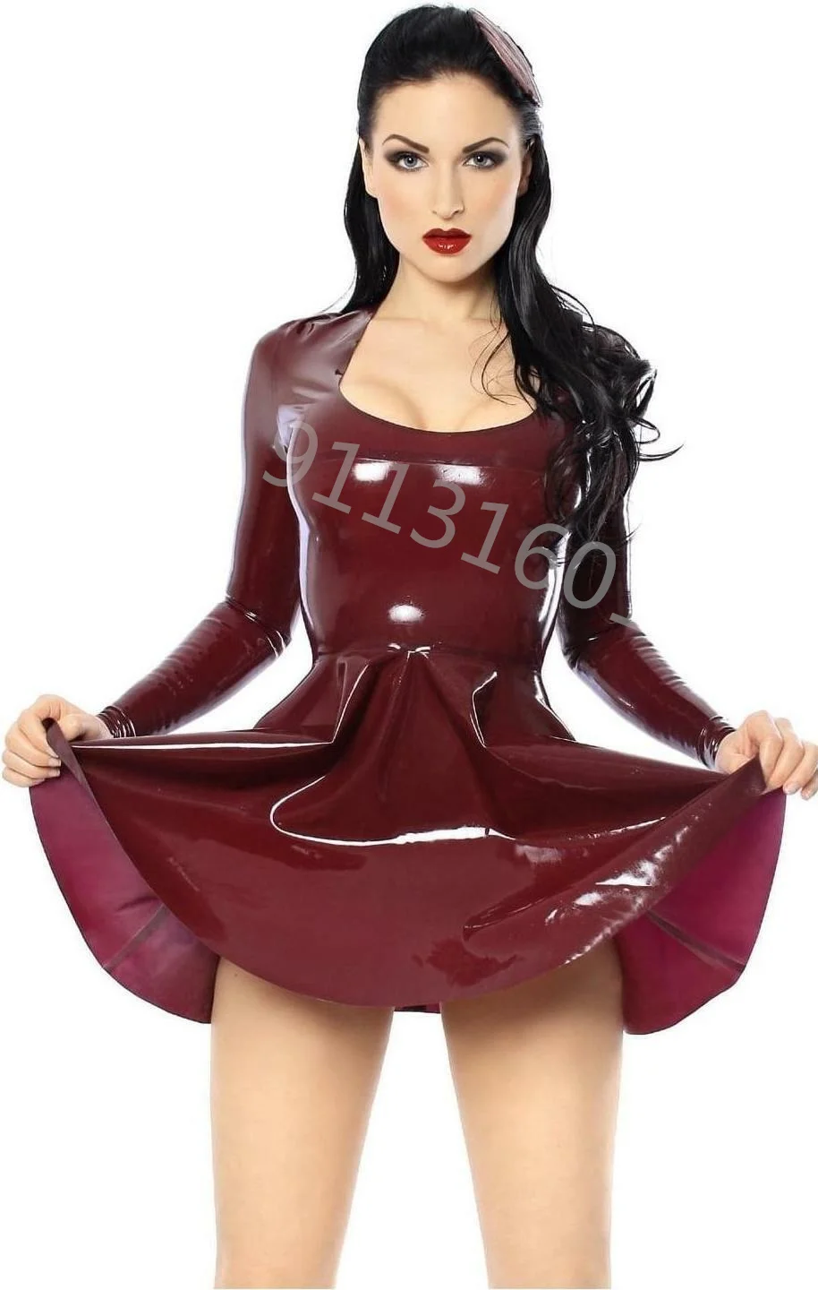 Sexy Natural Latex Women Dress Summer Girls Skirts alice in wonderland costume adult  love live cosplay