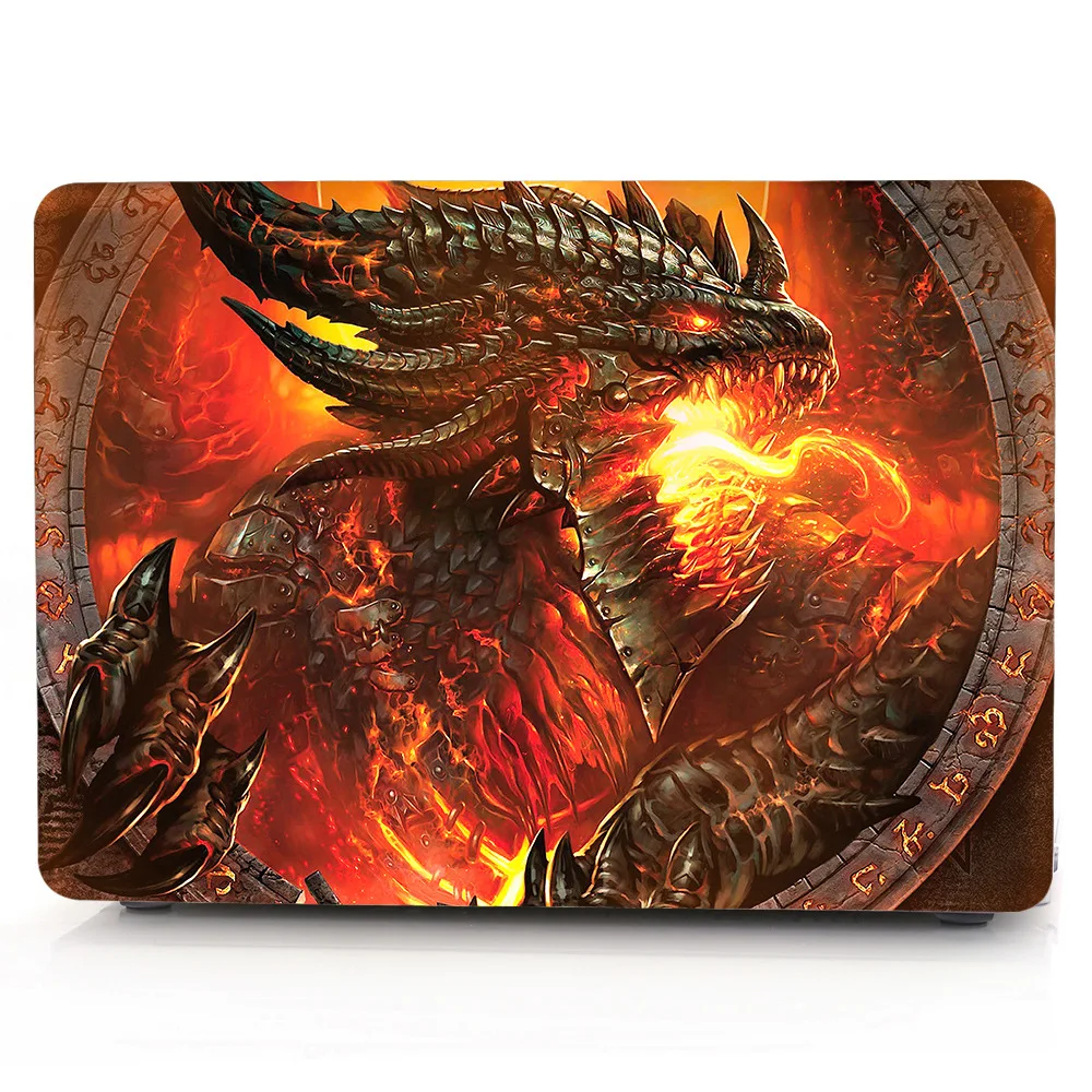 3D Fire Dinosaur Flaming  Hard Laptop Case for MacBook Air Pro Retina 11 12 13 15 Inch Case for Macbook A1707 A1706 A1708 Case