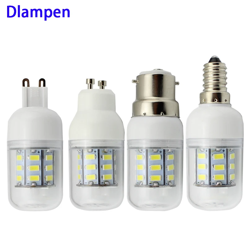 

2X Ampoule Led Corn Bulb E14 E12 GU10 G9 B22 3W Candle Spotlight 12V 24v 110v 220V Lighting For Home Boat 12 24 V Super Lamps