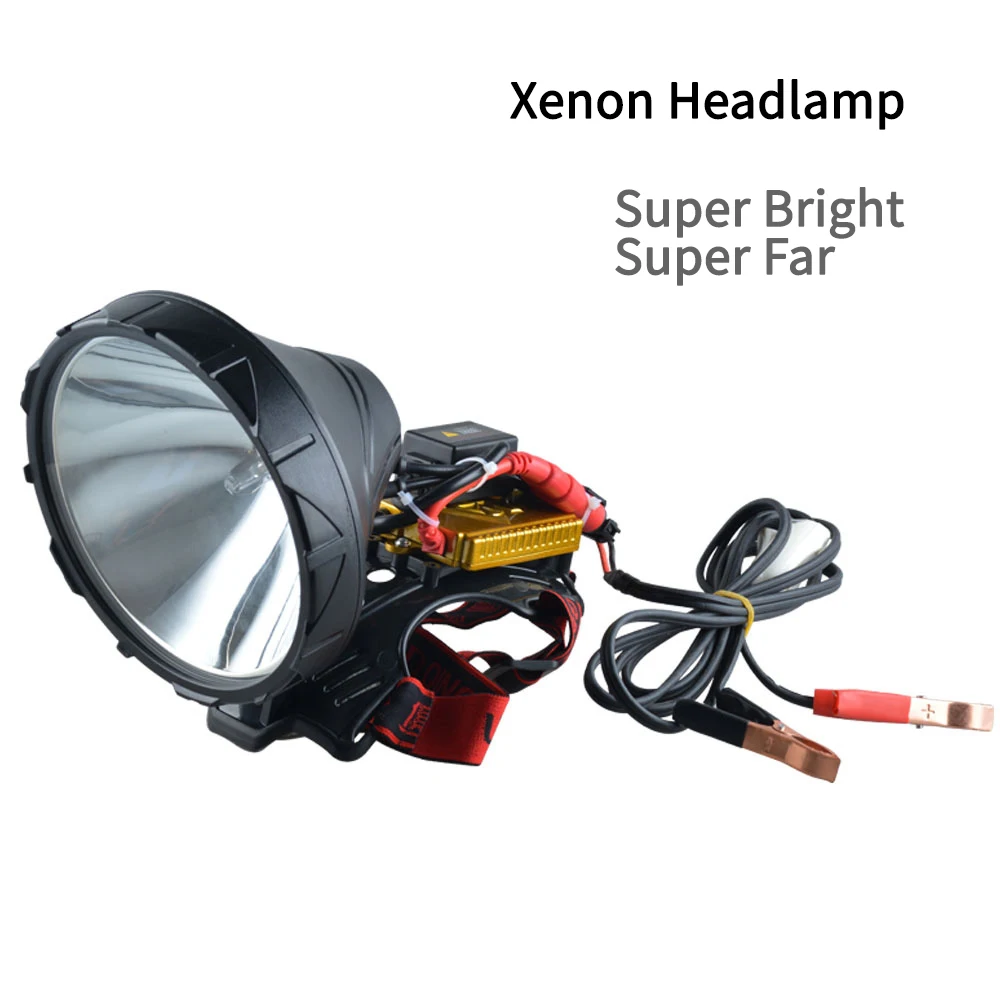 

Xenon Headlamp HID Work Light High Power 220W Flashlight Super Bright 12v Searchlight for Hunt Waterproof Camping Fishing Torch