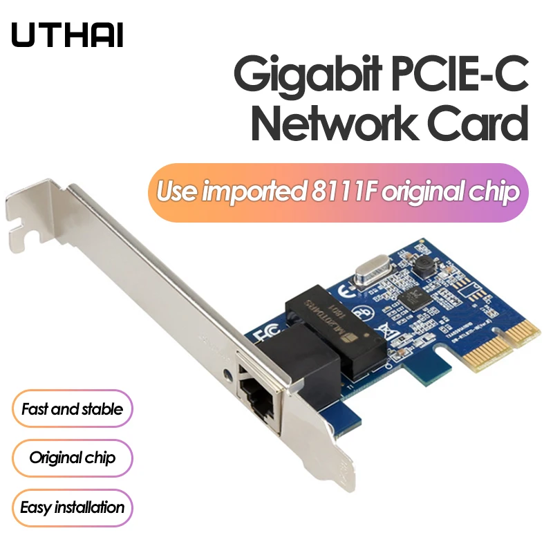 

UTHAI TXIC PCI-E Gigabit Network Card Expansion Card Computer Adapter 1000M Wired Network Card Computer Component Expansion Card