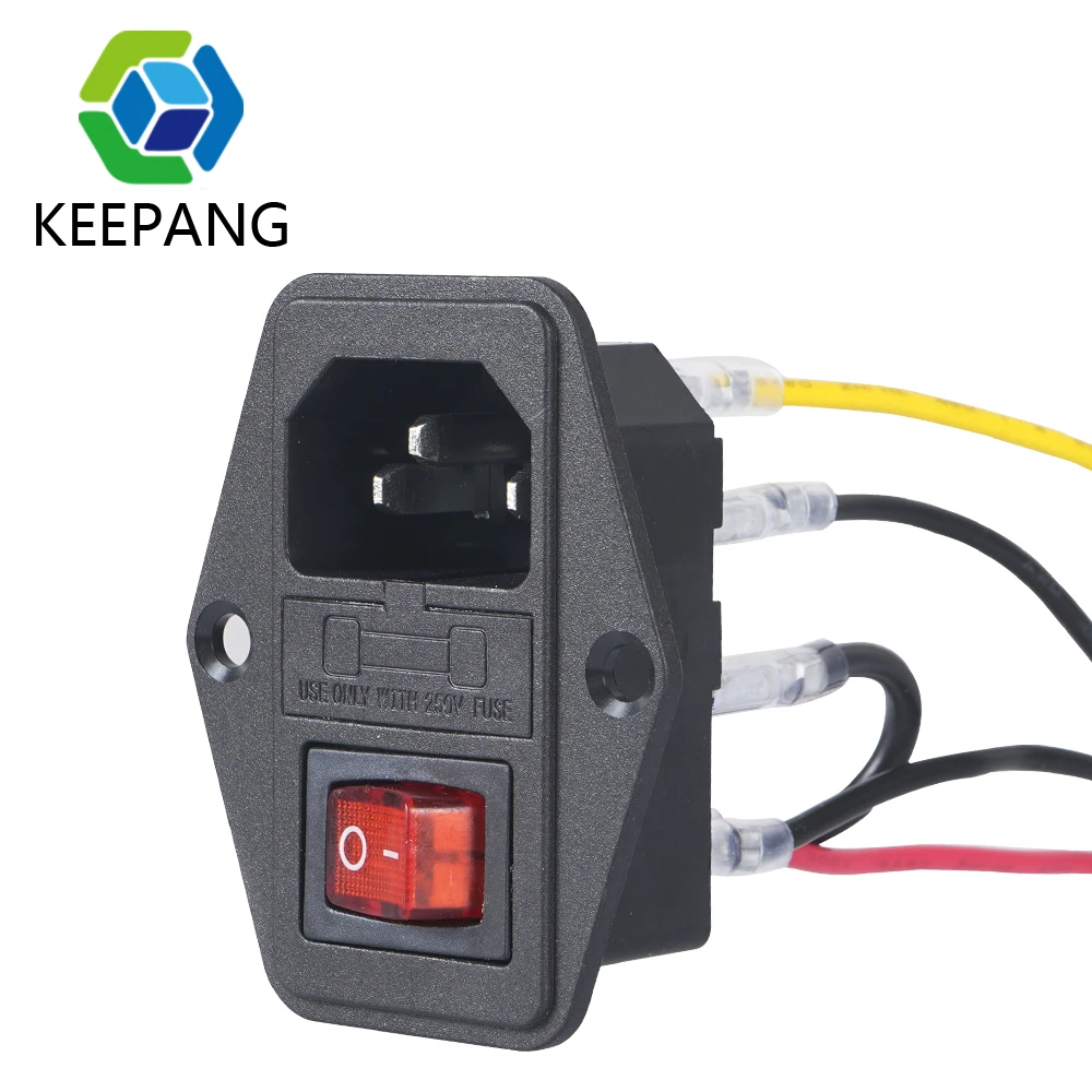 

For KINGROON KP3S 3D Printer Switch Fuse Power Supply Socket Power Switch Outlet Triple 3D Printer Parts