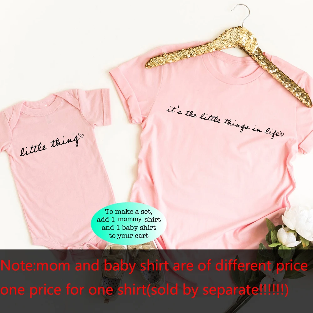 The It's The Little Things Mom and Me Shirts Mama Shirts Mommy and Baby Family Look Matching Shirts Mom and Daughter T-Shirts image 4