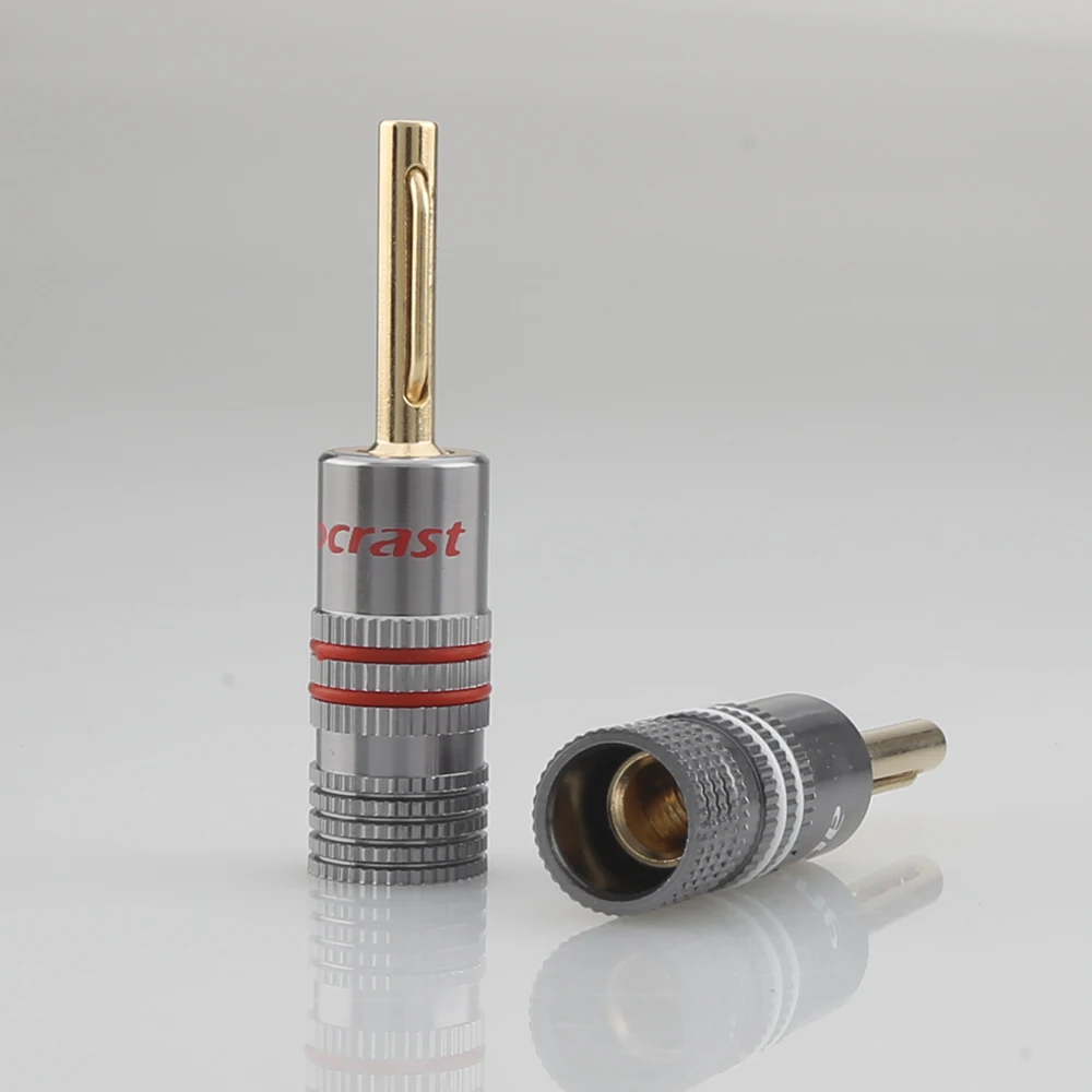 Audiocrast Bh838G HIFI กล้วยปลั๊กลำโพงปลั๊กแจ็คสายลำโพงสายไฟปลั๊ก