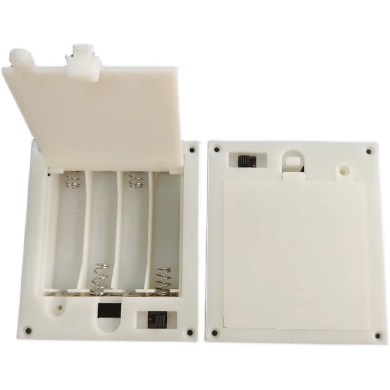 

30 шт./лот 4 * AAA 6 В пластиковый держатель для батарей коробка для хранения чехол с переключателем для 4x1,5 В литиевых батарей AAA крышка контейнера