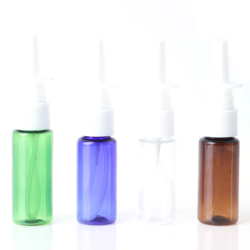 20ml Empty Plastic Nasal Pump Spray Bottles Sprayer Mist Nose Refillable Bottle