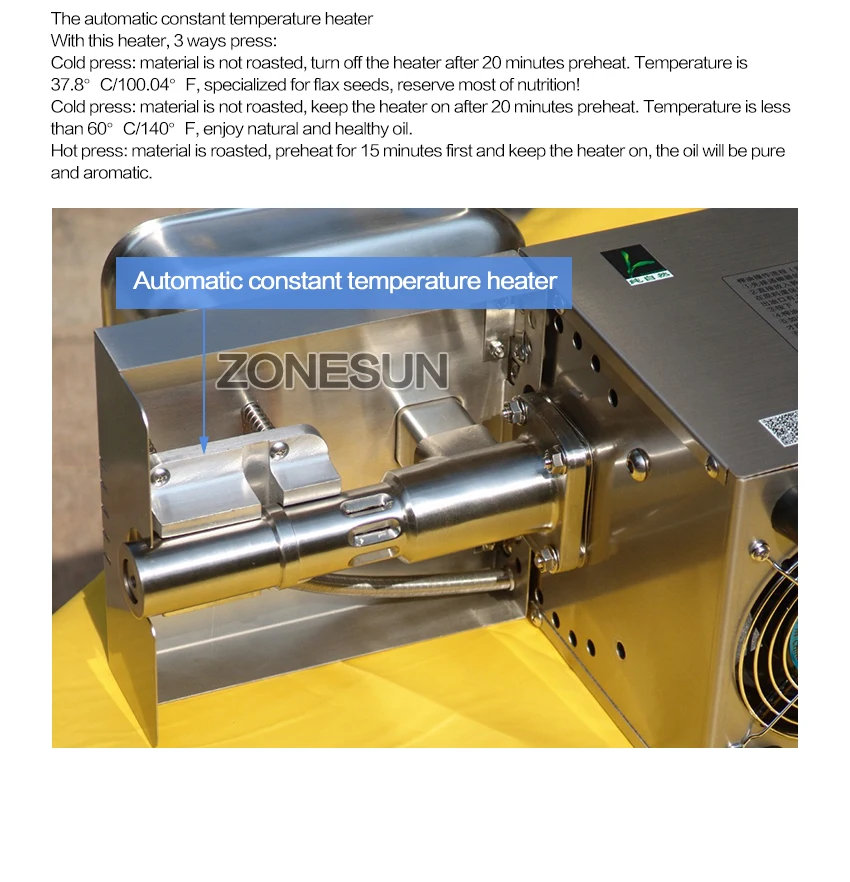 1 набор (винтовой вал + пресс-клетка) ZONESUN для OPM-01, автоматический небольшой пресс для отжима масла из нержавеющей стали, холодный пресс, горяч...