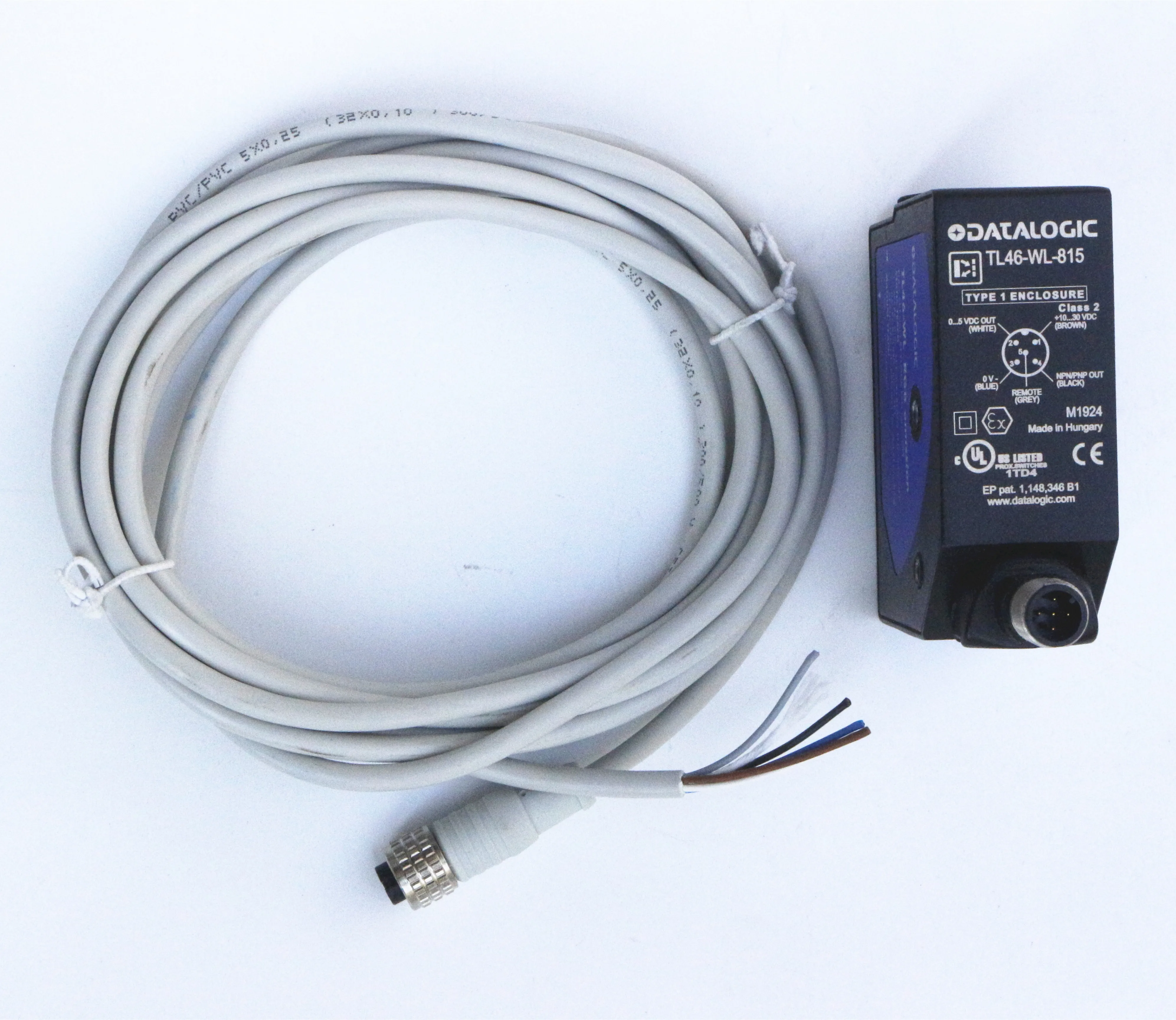 Sensor de cor com tamanhos padrão