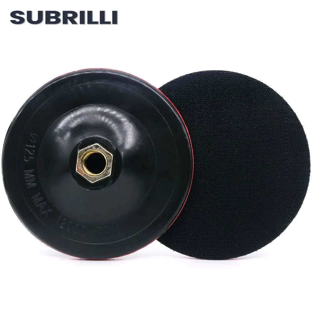 SUBRILLI 2 قطعة 4/5 بوصة منصات الداعم البلاستيك هوك وحلقة دعم منصات M14 5/8 "-11 الموضوع جلخ أداة تلميع القرص حامل