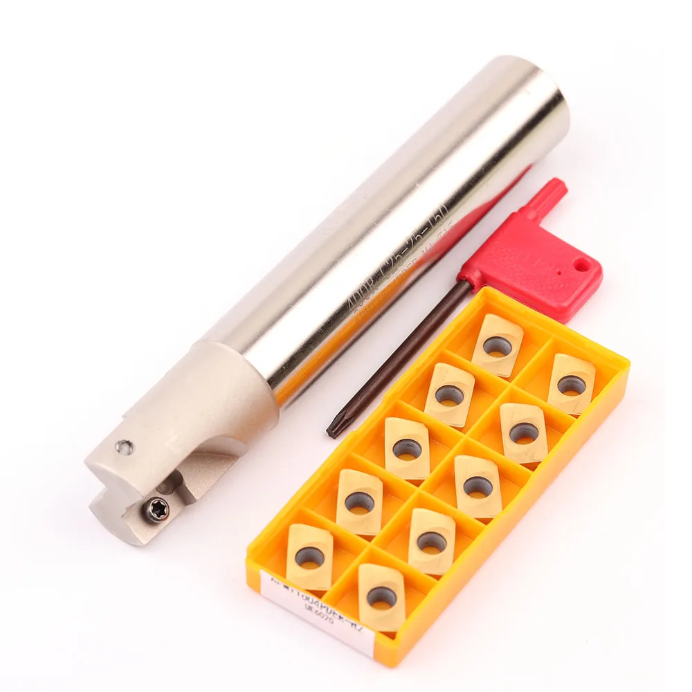 10PCS lathe tool APMT1604 M2 + 1PCS 25mm milling cutter BAP400R C25-25-150-2T carbide insert milling cutter processing tool