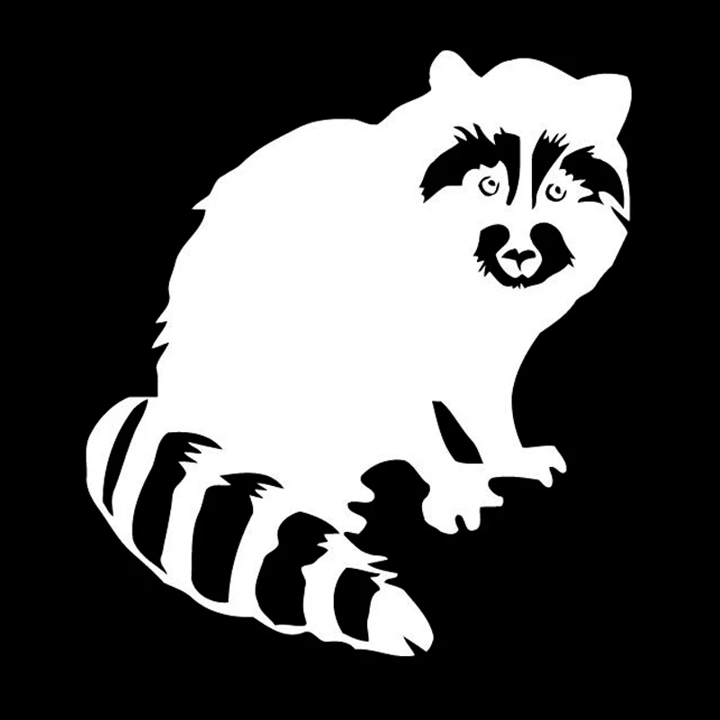 

Car Sticker: Raccoon Animal Decorative PVC Car Sticker: Car Sticker: Black/silver 13.2cm * 14.6cm