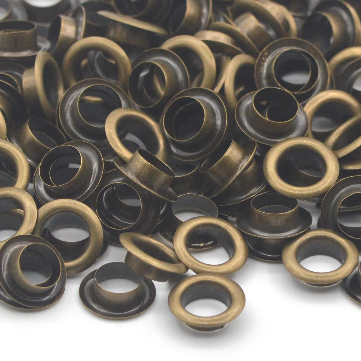 100sets Bronze Color Pure Brass Material 4mm/5mm/6mm/8mm/10mm Grommet Eyelet With Washer Fit Leather Craft Shoes Belt Cap