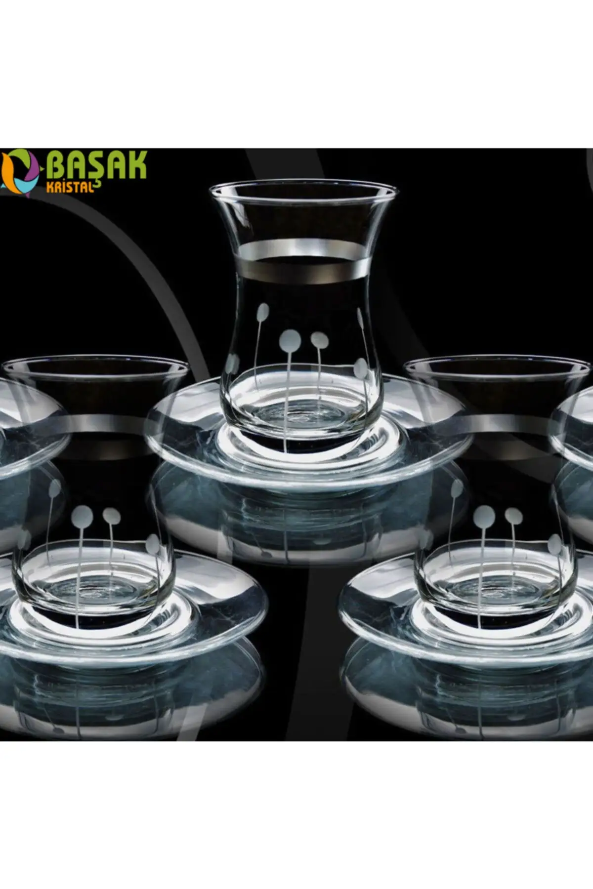 

Large Ajda drop platinum Tea set 12 piece Turkish Tea Cup Glass Cup Glass Cup Glass Cup