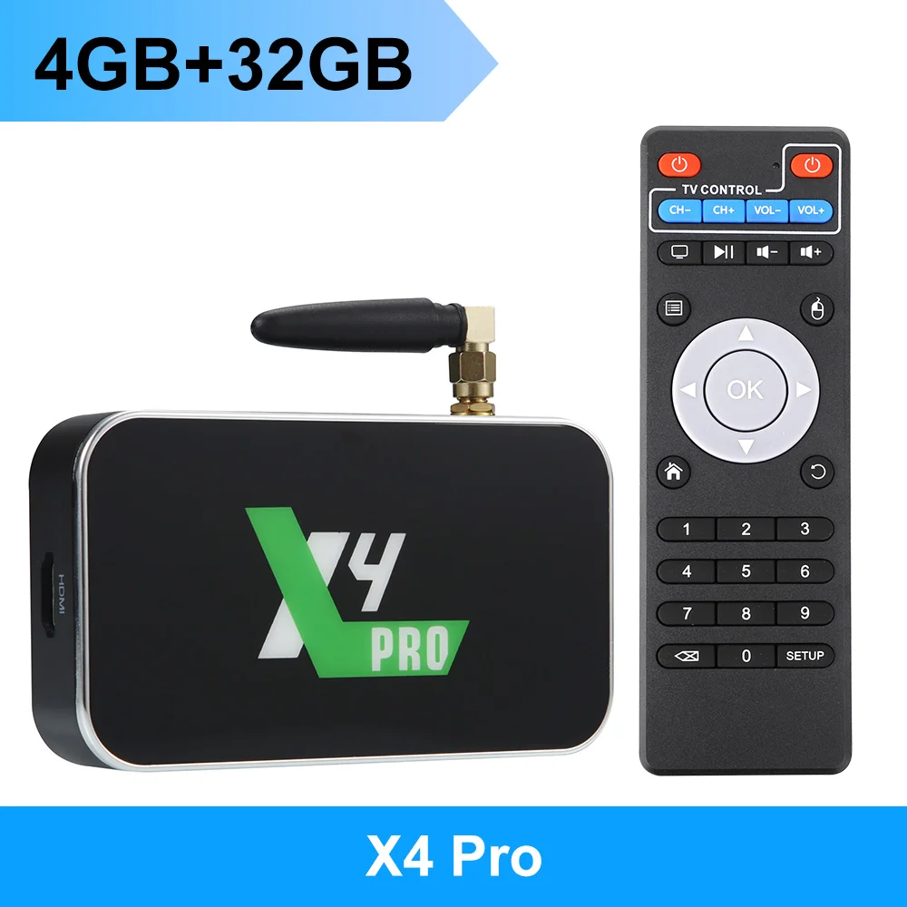 Top! X4 Pro TV BOX Android 11 Smart TV Box S905X4 DDR4 4GB 32GB Wifi 1000M X4 Cube X3 Pro S905X3 Android 9.0 TVBOX Set top box