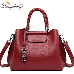 3 Layers Soft Leather Shoulder Crossbody Bags For Women 2023 New Luxury Handbags Ladies Bags Designer Messenger Bag Purses Sac