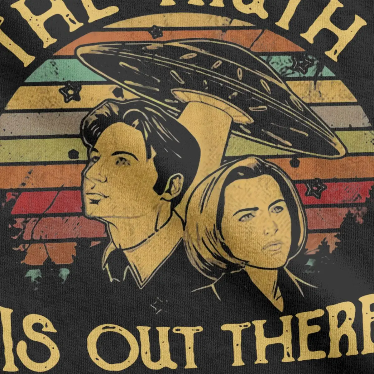 The X Files The Truth Is Out There T-Shirts for Men Alien Awesome Cotton Tee Shirt Crewneck Short Sleeve T Shirt 4XL 5XL Clothes