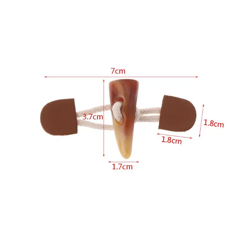 Leather Horn Toggle Closure Buttons Coat for Jacket Duffle Clothes Sewing DIY Ap