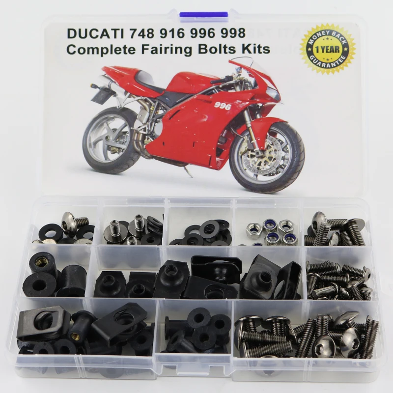 Fit For Ducati 748 916 996 998 Motorcycle Accessories Full Fairing Bolts Kit Washer Fastener Clips Nuts Screws Steel