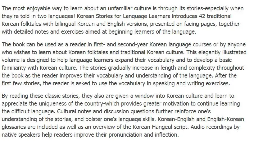 Korean Stories For Language Learners Book Traditional Folktales Korean story English bilingual learning Books