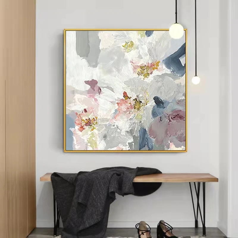 

Top quality 100% Handpainted Beautiful Color flower Abstract Oil Painting home Decoration Abstract Canvas Painting For Home Deco
