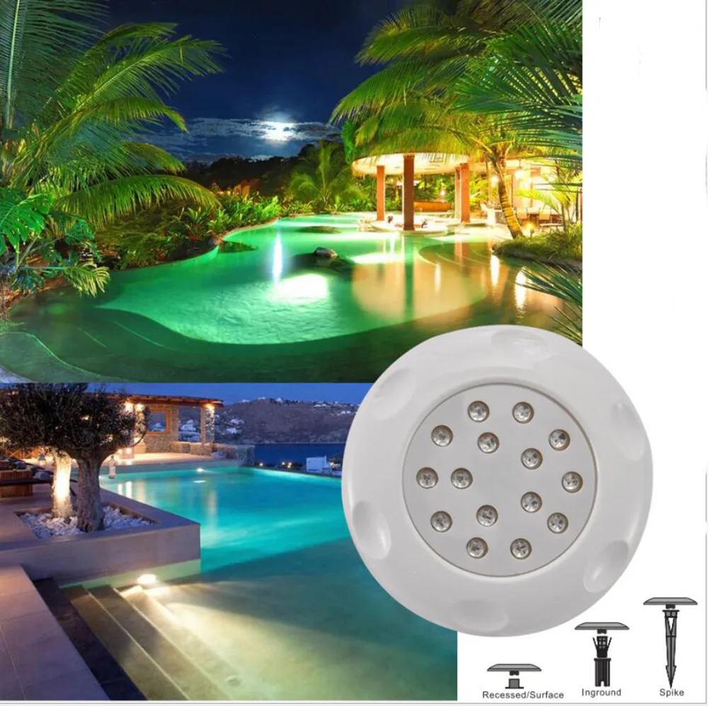 6pcs New LED Swimming Pool light Lamp DC2V 18W LED Underwater Wall Lamp Outdoor Underwater Landscape Fish Pool Lamp Ip68 pesca