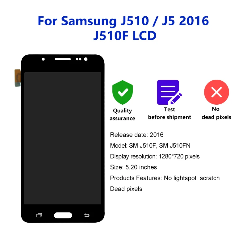 New Super AMOLED For Samsung Galaxy J5 2016 LCD Touch Screen Digitizer For Samsung J510 J510FN J510M J510G Display