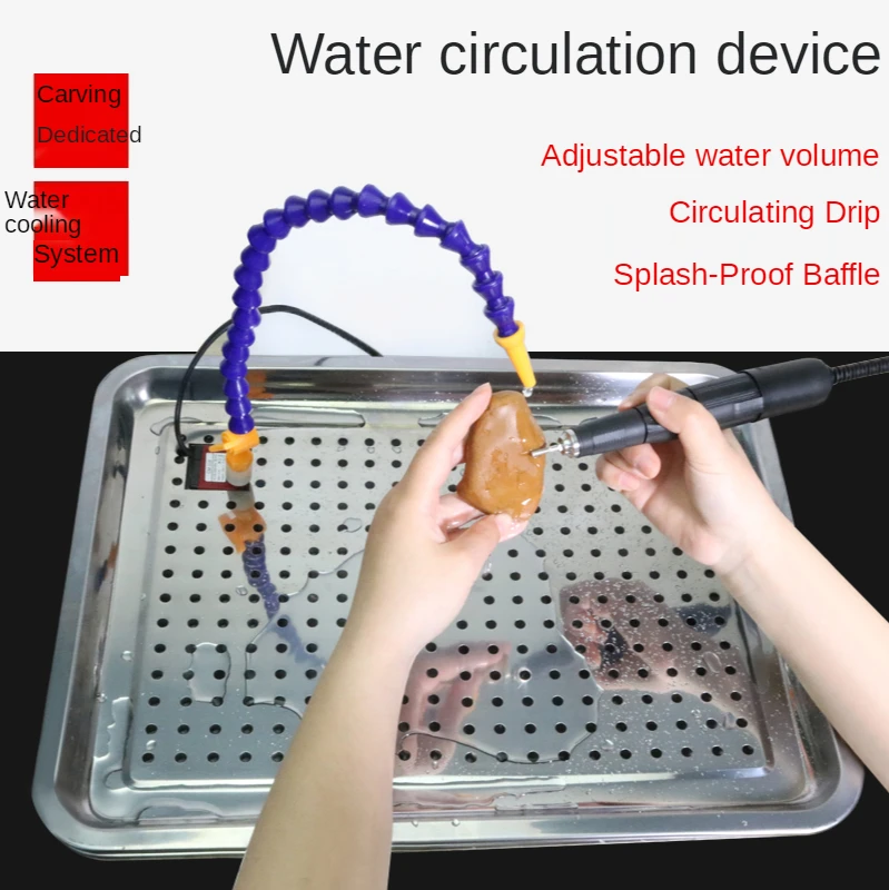 Imagem -03 - Circulação de Água Dust-proof Capa Gotejamento Mesa de Trabalho Jade Corte e Adicionando Água Ferramenta Tablemill Gravura Máquina