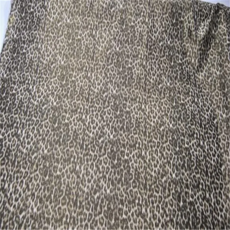 Sexy Leopard Silk Cotton Metallic Luxury Lurex  Fabric with Shiny Printing for Charming Lady Attractive Evening Dress