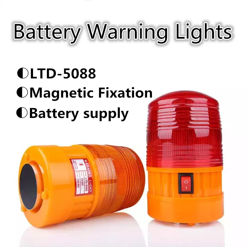 LTD-5088 battery warning light traffic obstruction light night warning flash light magnet ceiling flash ligh