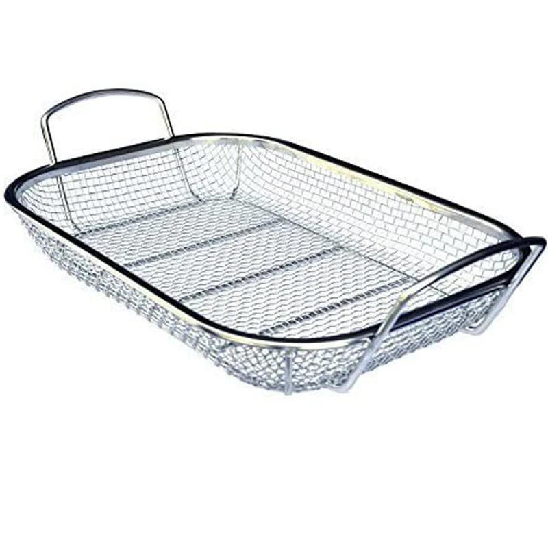 

Stainless Steel Baking Tray Oil Frying Baking Pan Non-stick Chips Basket Baking Dish Grill Mesh Home Kitchen Tools BBQ Tray