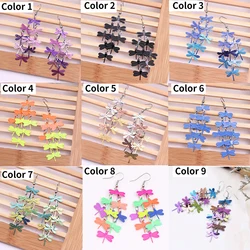 Colorful Dragonfly Earrings Bohemia Style Mix Color Fashion Long Dangle Earrings for Women Jewellery