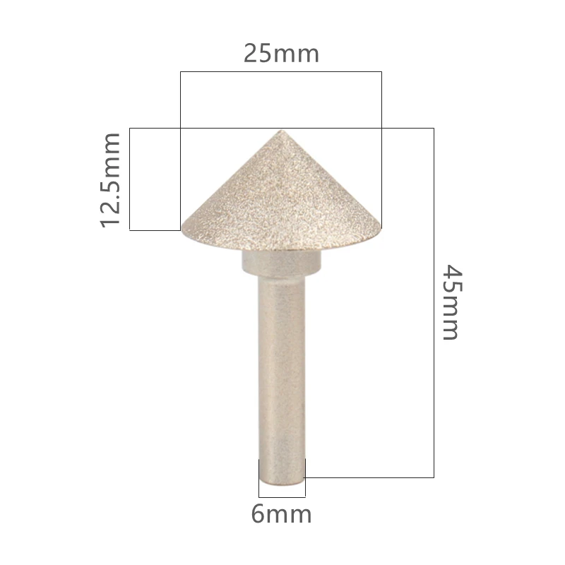 Versery 20-60mm 90-Grad-Vakuumbeschichteter Diamant-Fallmesser-Fräser für Fliesen, Marmor, Granit, Quarzstein – Detail 16