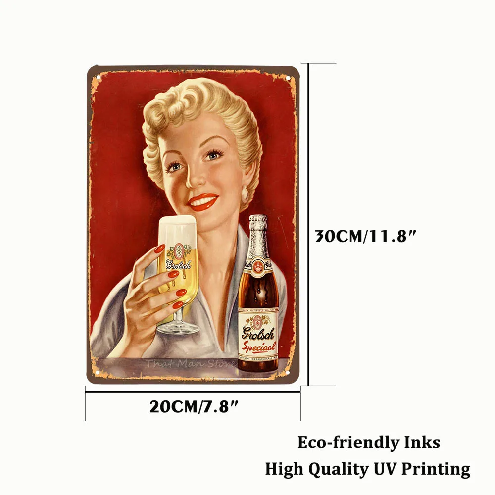 Home Decor Vintage Metal Poster Alcohol Brewing Beer Plates Decorative Bar Pub Club Wall Tin Painting Retro Plaque 20x30cm