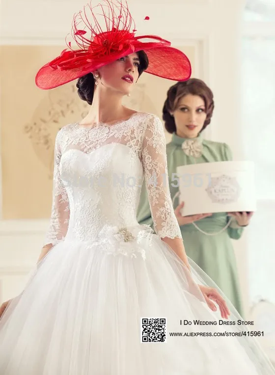 vestido de noiva 2025 robe de mariee Abiti da sposa vintage Abito da ballo Abiti da sposa in pizzo Maniche lunghe Abito da sposa longo