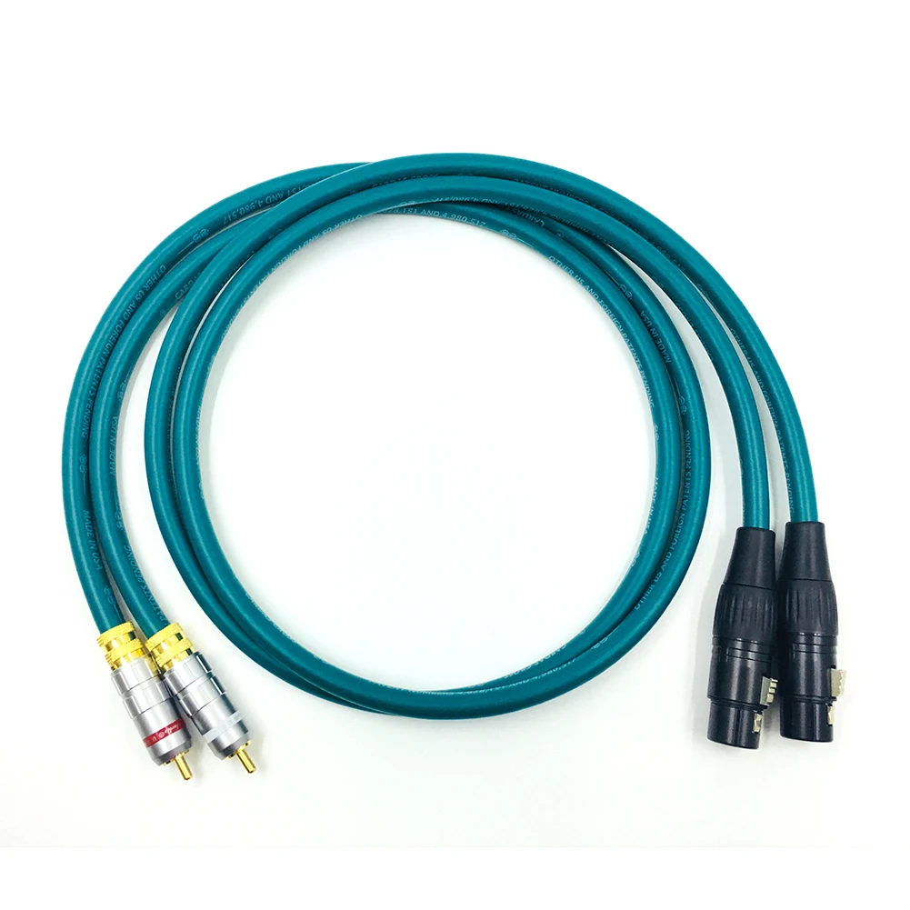 HiFi زوج Type-1016 RCA ذكر إلى 3pin XLR أنثى كابل الصوت Balacned RCA إلى XLR كابل ربط مع CARDAS CROSS