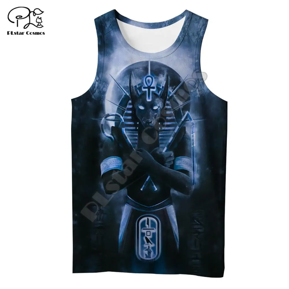 PLstar Cosmos Horus Egyptian God Eye of Egypt Pharaoh Anubis face Symbol 3DPrint Unisex Summer Vest/Tank Top Mens Womens  s-9