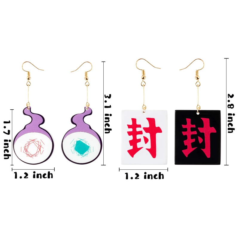 2Pairs Anime Toilet Bound Hanako Kun Earrings Earstud Costume Accessories Cute Chic Cosplay For Women Teens Girls Birthday Gift