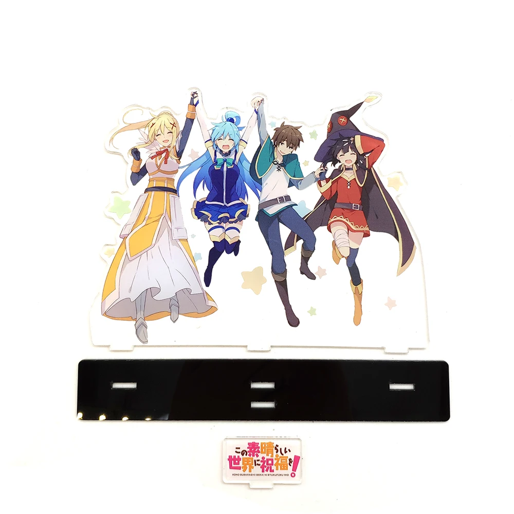 KonoSuba Subarashii Aqua Darkness Megumin Sato Kazuma  acrylic standee figurines desk decoration cake topper anime