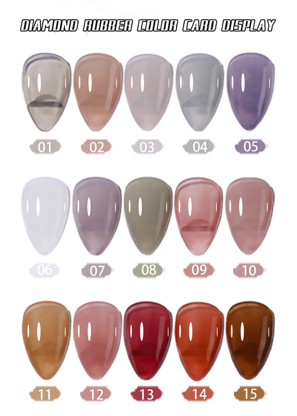Vendeeni 30 Farben Transparenter Gel-Nagellack, Dirty Color Jelly UV Soak Off Gel-Lack, Ice Through Jade Nail Art Gel-Lack – Detail 5